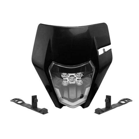 Enduro/supermoto LED headlight plate